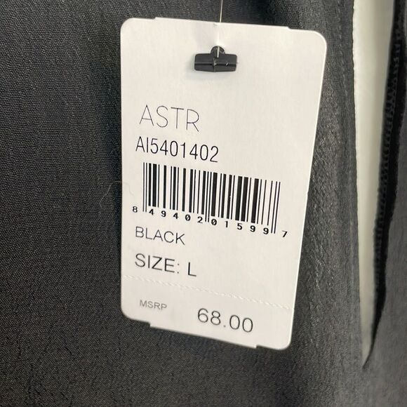 ASTR Black Long Sleeve Floral Lace Mini Dress. Size Large. Witchy, Goth Style. - Picture 11 of 15